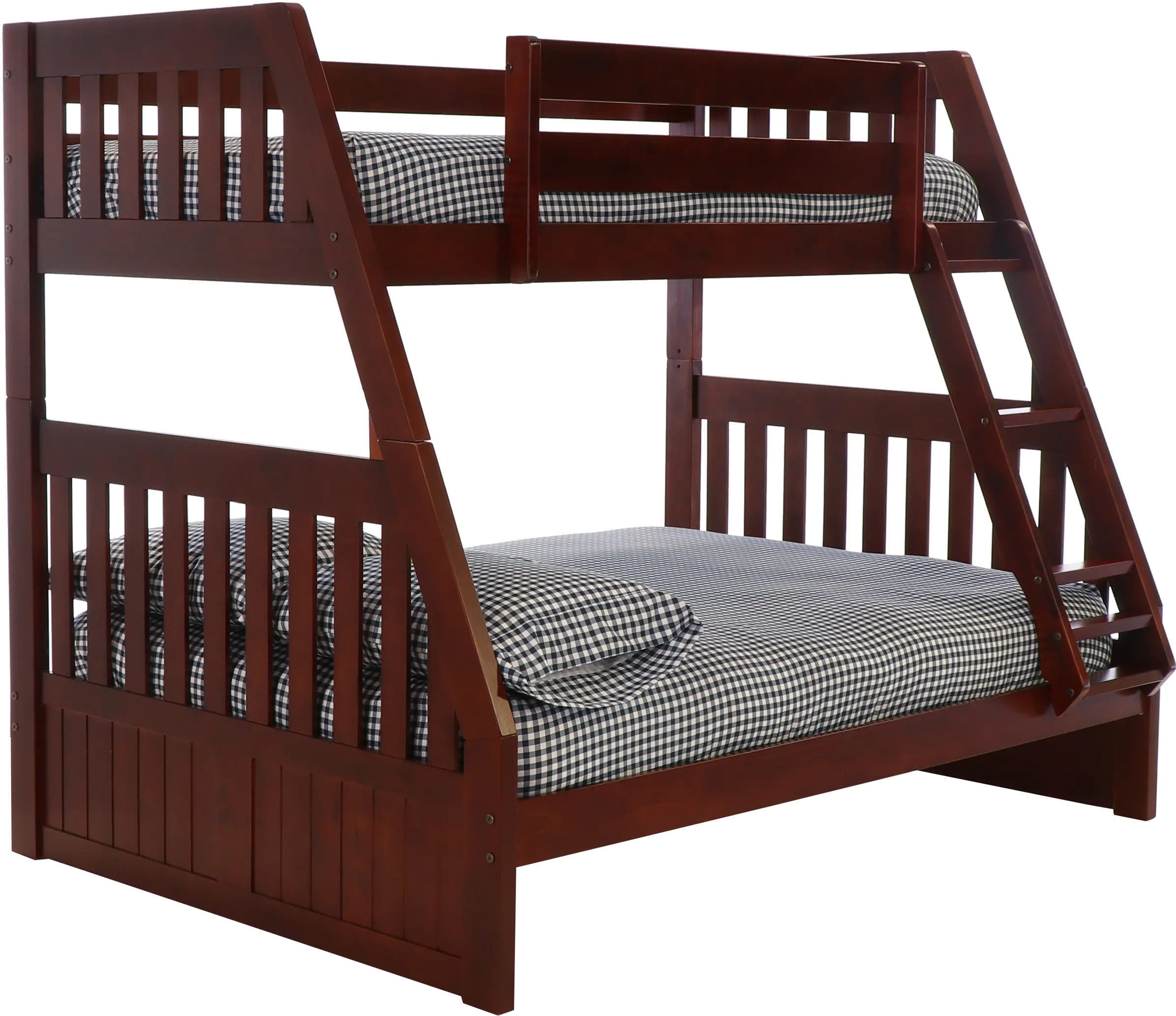 Mission Merlot Brown Twin over Full Bunk Bed - Whitman-4