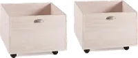 Contemporary Whitewash Toy Box, Set of 2 - Junior