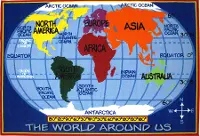 Kids World Map Rug- Fun Time