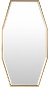 ADA-3001 Gold Framed 30 x 55 Geometric Mirror - Adams