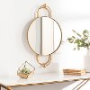 AOL-001 Contemporary Gold Framed Round Wall Mirror - Caroline