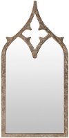 MRR-1004 Weathered Gray Cathedral Crown Arch Wall Mirror - Serenade