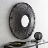 WRD-001 Modern Dark Rust Round Wall Mirror - Ward