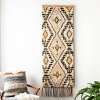 DRH-1001 Cream and Black Global Woven Wall Hanging - Dirham