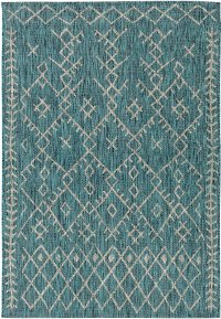 EAG2330-81012 9x12 Aqua Woven Outdoor Rug - Eagan