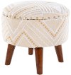 HLK-001 Eclectic Beige Hand Woven Storage Stool - Helsinki