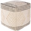 HGPF-003 Charcoal and White Hand Woven Pouf - Hygge