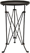Clearance 25 Inch Black Round Metal Side Table