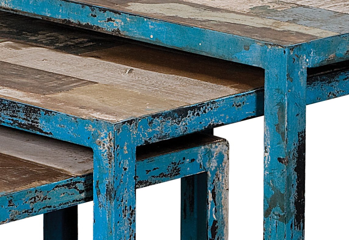 Samara Blue Reclaimed Wood Nesting Tables-3