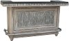 Industrial Stone and Silver Bar Cabinet - Modern Eclectic