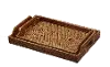 Clearance 14 Inch Brown Rattan Tray with Handles