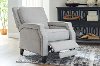 Marble Gray Transitional Pushback Recliner - Portico