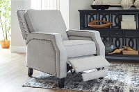 Marble Gray Transitional Pushback Recliner - Portico-1