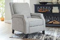 Marble Gray Transitional Pushback Recliner - Portico-2