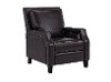 Dark Chocolate Brown Transitional Pushback Recliner - Portico