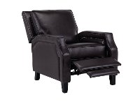 Dark Chocolate Brown Transitional Pushback Recliner - Portico-2