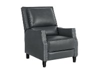 Charcoal Gray Traditional Pushback Recliner - Caspian