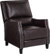 Dark Brown Traditional Pushback Recliner - Caspian