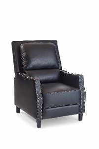 Black Traditional Pushback Recliner - Caspian-1