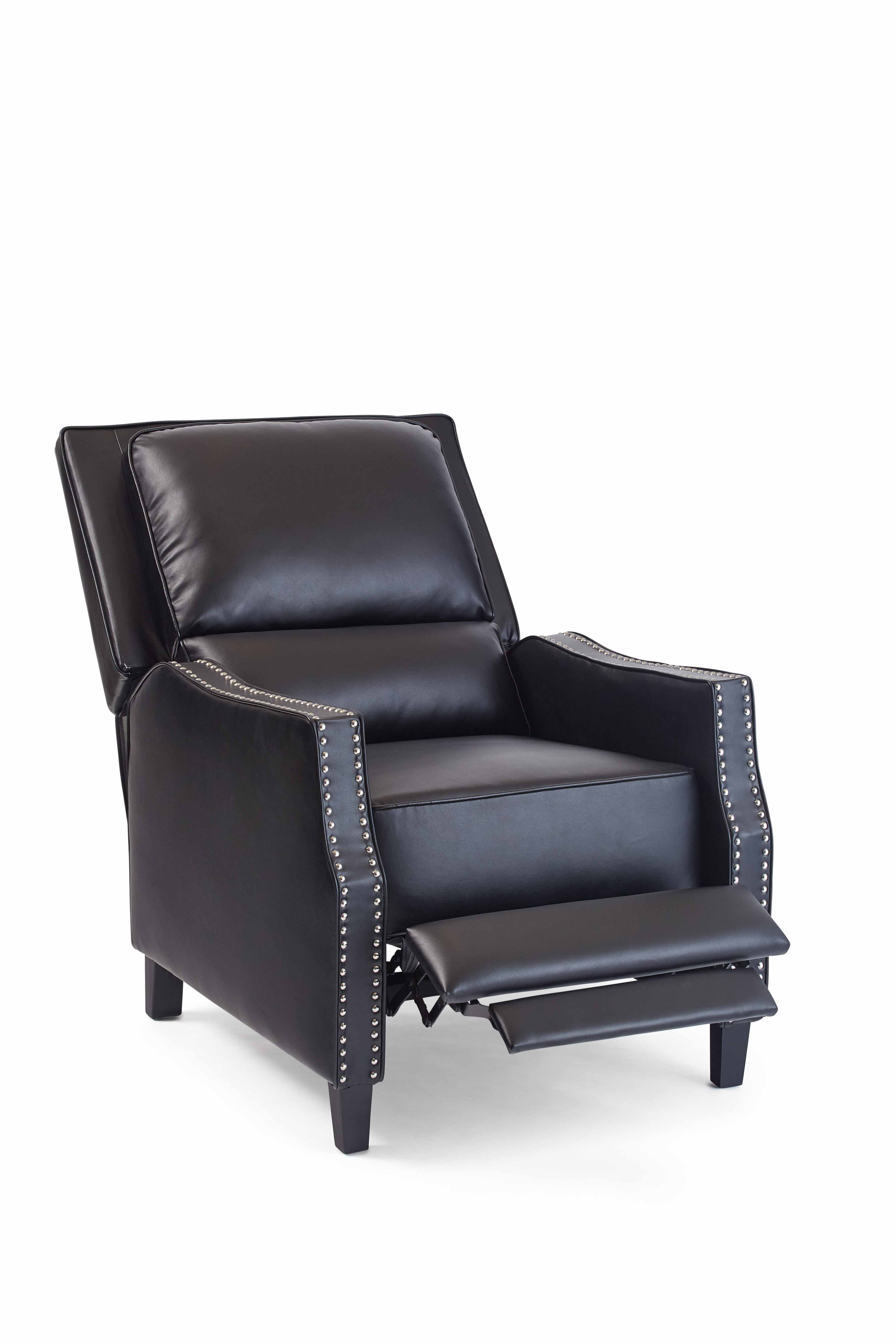 Black Traditional Pushback Recliner - Caspian-2