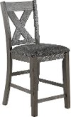 Farmhouse Gray Upholstered Counter Height Stool - Carson