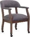 Boss Slate Gray Guest Chair With Casters