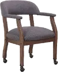 Boss Slate Gray Guest Chair With Casters