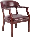 Boss Burgundy Vinyl Guest Chair