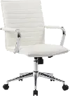 Boss White Vinyl Hospitality Office Chair