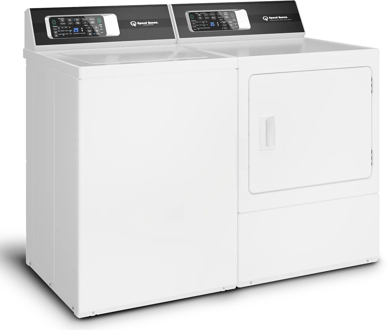 KIT Speed Queen Electric Washer and Dryer Set - TR7, White-2