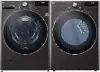 KIT LG Black Steel Front Load Washer and Gas Dryer Pair - 4200