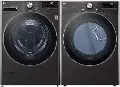 KIT LG Black Steel Front Load Washer and Gas Dryer Pair - 4200