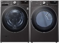 KIT LG Black Steel Front Load Washer and Gas Dryer Pair - 4200