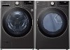 KIT LG Black Steel Electric Front Load Washer and Electric Dryer Kit - 4000