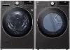 KIT LG Black Steel Electric Front Load Washer and Electric Dryer Kit - 4000