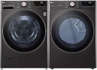 KIT LG Washer and Gas Dryer Black Stainless Steel - 4000