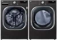 KIT LG Black Steel Electric Washer and Dryer Pair - 4500