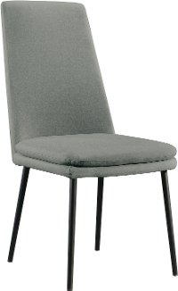 Gray Upholstered Dining Room Chair - Modern Eclectic
