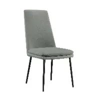 Gray Upholstered Dining Room Chair - Modern Eclectic