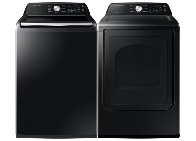 KIT Samsung Black Stainless Steel Electric Laundry Pair - 3400-1