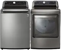 KIT LG Rear Control Washer and Electric Dryer Pair - 7300 Graphite Steel