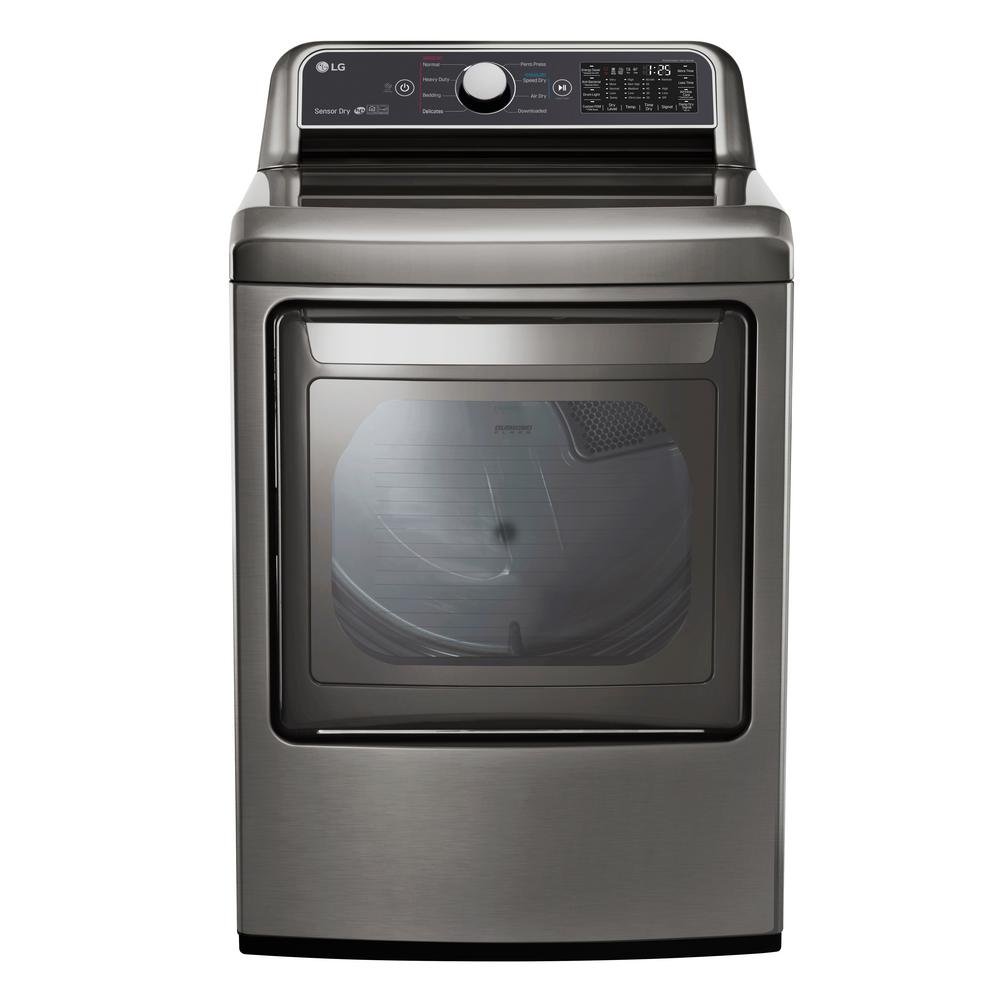KIT LG Rear Control Washer and Electric Dryer Pair - 7300 Graphite Steel-3