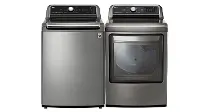 KIT LG Graphite Steel Top Load Gas Laundry Pair - 7300