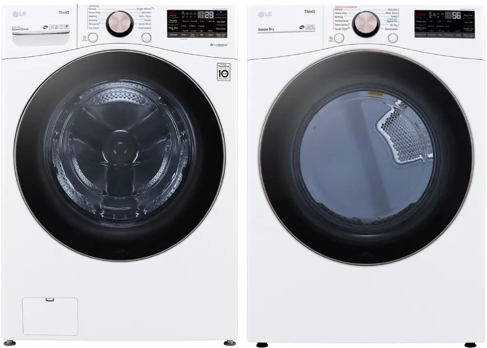 .LG-W/W-4000-ELE--PR LG Laundry Pair with Front Load Washer - 4000W Electric-1