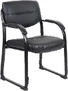 Boss Black Leather Guest Chair