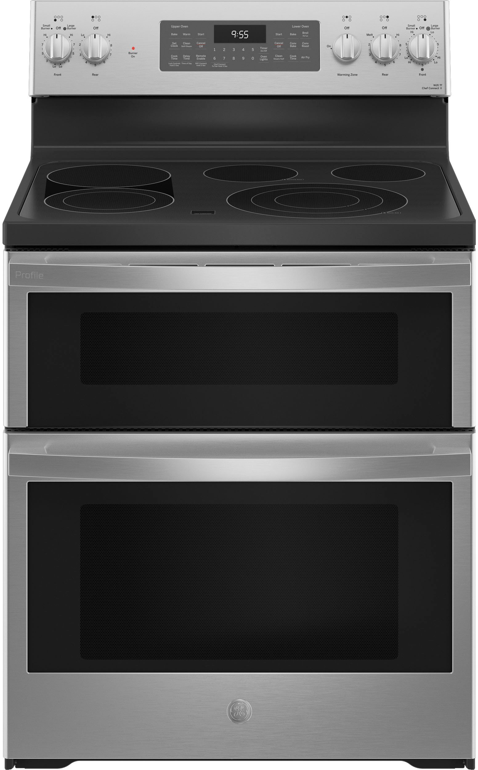 PB965YPFS GE Profile Double Oven Smart Electric Range - 6.6 cu. ft., Stainless Steel-1