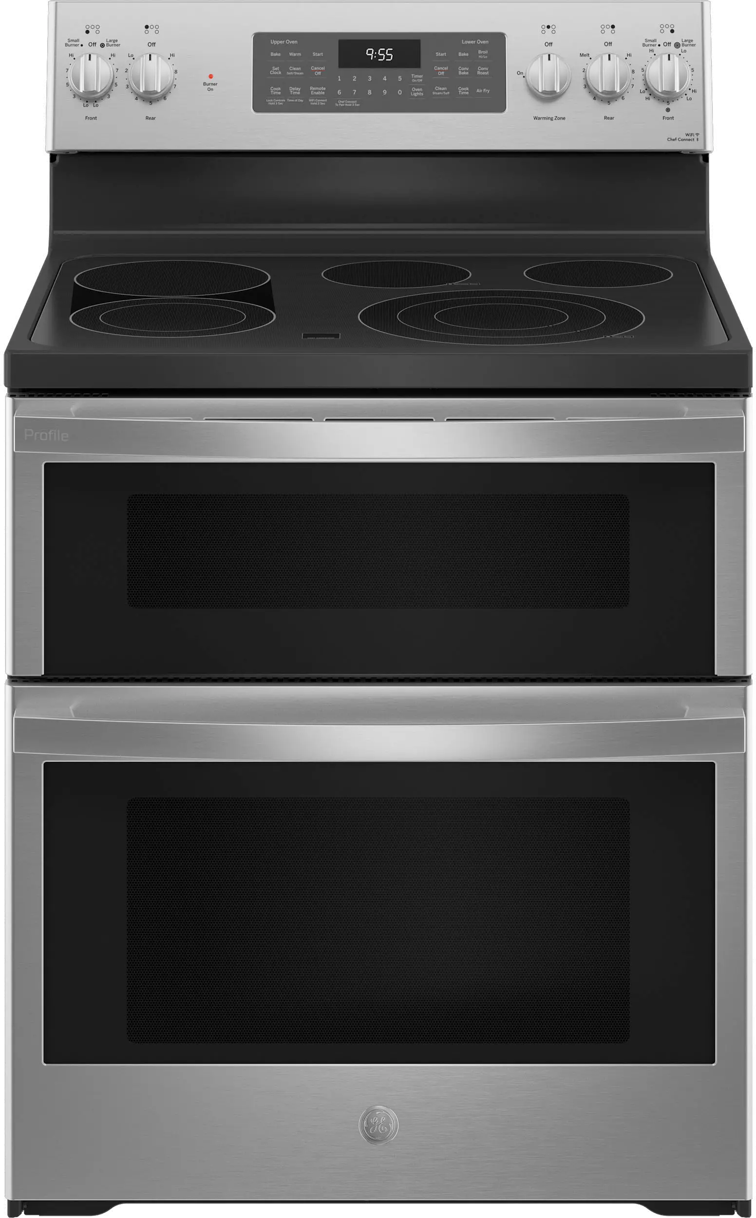 PB965YPFS GE Profile Double Oven Smart Electric Range - 6.6 cu. ft., Stainless Steel-1