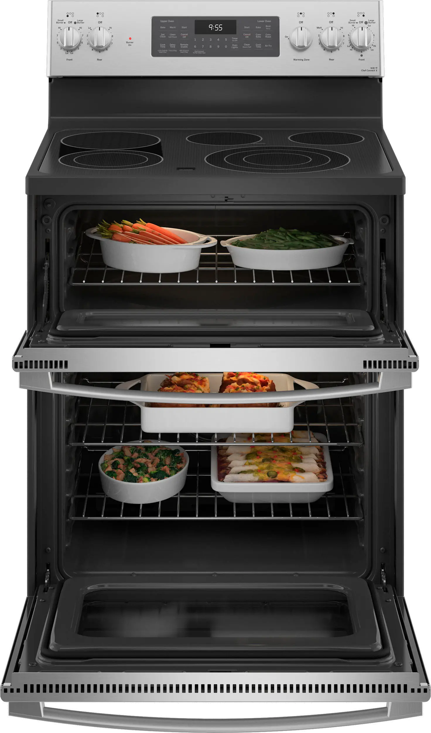 PB965YPFS GE Profile Double Oven Smart Electric Range - 6.6 cu. ft., Stainless Steel-5