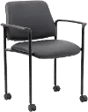 Boss Black Stacking Chair with Arms