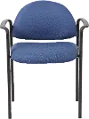 Boss Blue Diamond Back Stacking Chair With Arm